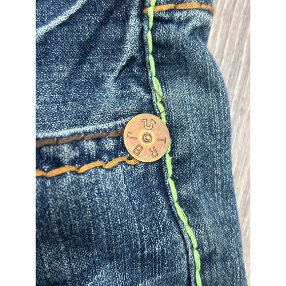 True Religion Ricky Jeans Men's Size 36 Super Straight Leg Outdoor Denim Blue - Picture 4 of 7